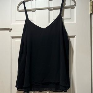 Torrid black chiffon flowy tank top size 00 large